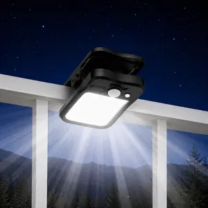 Outdoor Solar Clip Lights, USB & Solar Powered Clip-On Lamp with Motion Sensor, 3 Modes, Waterproof — Perfect for Yards, Garages, Porches, Patios, Gardens, Pools & Barns