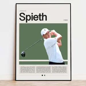 Jordan Spieth Poster, Golf Poster, Gift for Golfer, Sports Poster, Modern Sports Art, Golfer Gifts, Golf Art