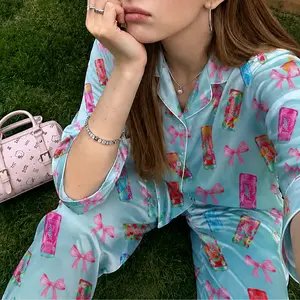 Alani Pajamas Set, Women's Satin Loungewear & Sleepwear, Alani Energy Drink Pjs, Trendy Caffeinated Lover Gift for Her