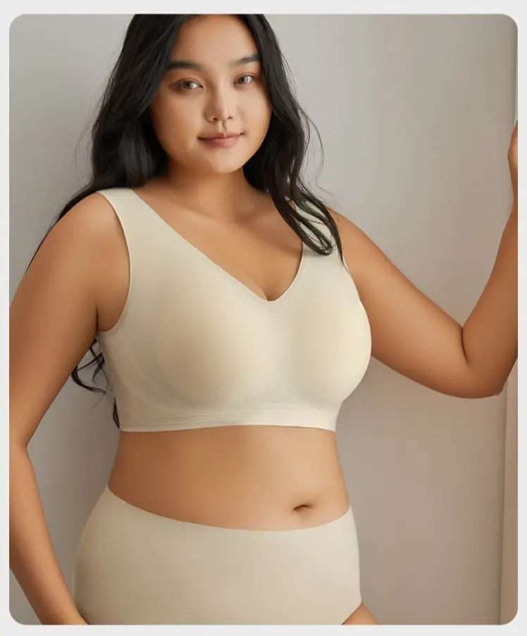 Jelly Series Plus Size Bra, wireless, magic lifting, seamless, One size, no underwire, everyday bra, full coverage