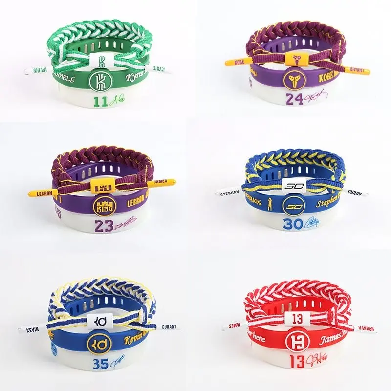 Basketball wristbands woven wristbands sports silicone American sports wristbands suitable for both men and women are trendy and fashionable birthday gifts for friends boyfriend