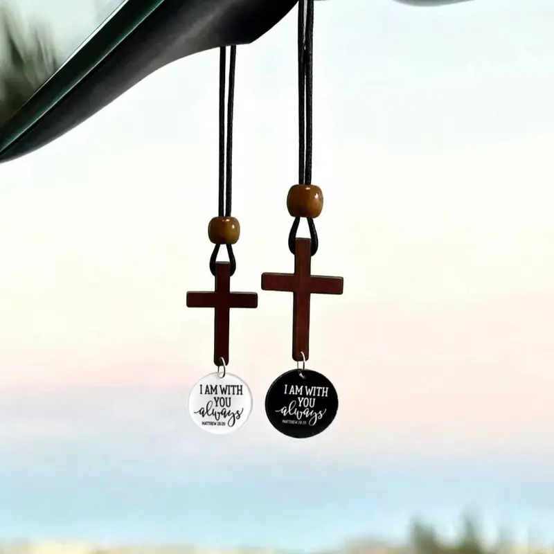 Bible verse car rearview mirror cross pendant, car rearview mirror cross pendant, Christian accessories, Car Hanging Decoration, Car Ornament, Car Decorations, Car Decor Gift #BlackFriday