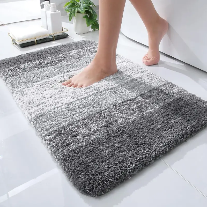 Mothers Day Luxury Bathroom Rug Mat 24x16, Extra Soft and Absorbent Microfiber Bath Rugs, Non-Slip Plush Shaggy Bath Carpet, Machine Wash Dry, Stripes, Modern