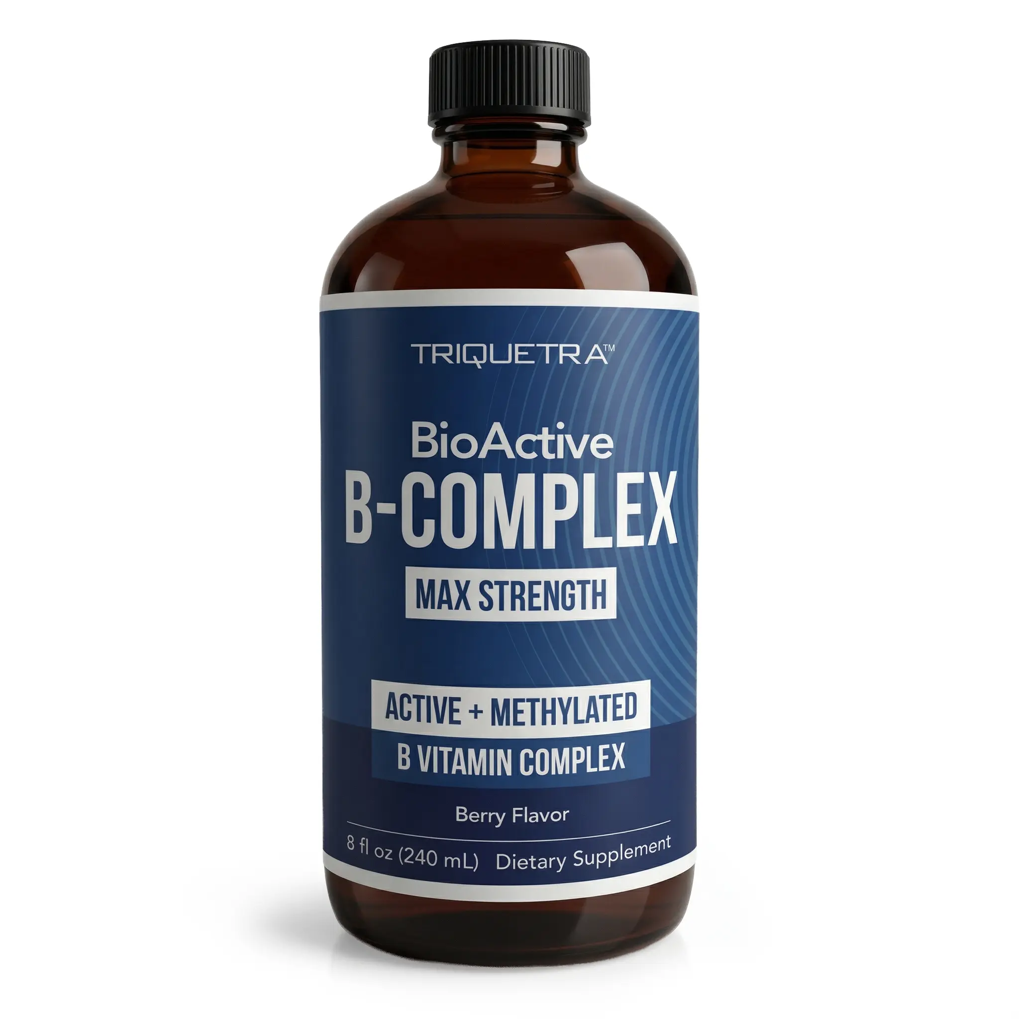 BioActive Vitamin B Complex | Methylated & Active Forms | Methylfolate, 3 Forms of B12, BenfoPutesin B5 | 12 B Vitamins | Liquid Formula | 8 oz