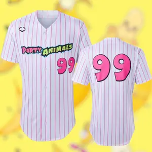 New PartyAnimals #99 Baseball Jersey Shirt, Party Vibes Jersey  Pinstripe Baseball Shirt, Streetwear Game Day Outfit, Fun Sport Style #baseball #partyanimals #tiktokshopfinds #outfitinspo #beachoutfit #summerfit
