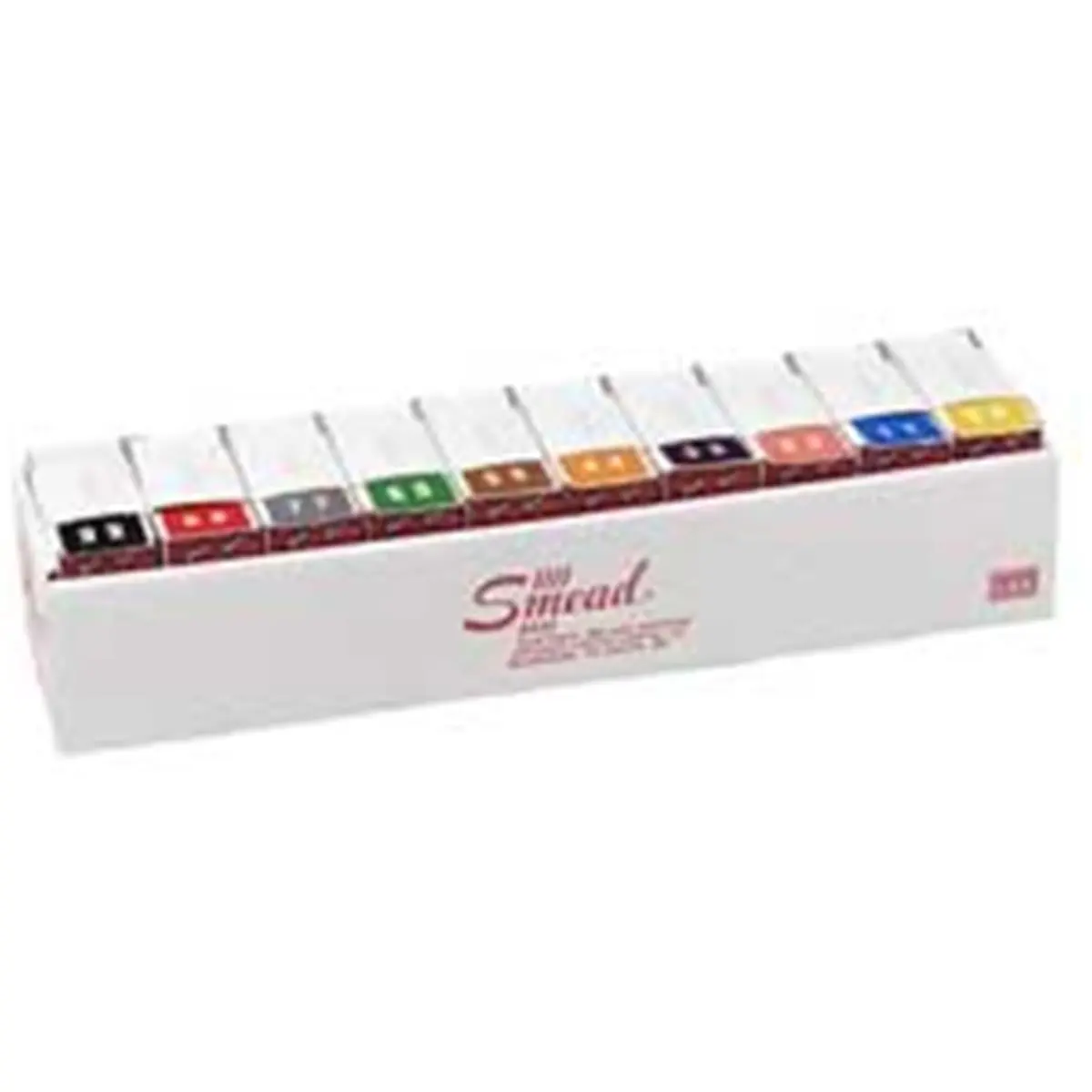 Smead Manufacturing Company Color-Coded Numeric End Tab Labels, 1.5in High x 1.5in Wide, 250-RL, Yellow, Foldable, Laminated, Scored for Wraparound Color Bar, Wrap-Around Bar, Ideal for Insurance & Medical Files