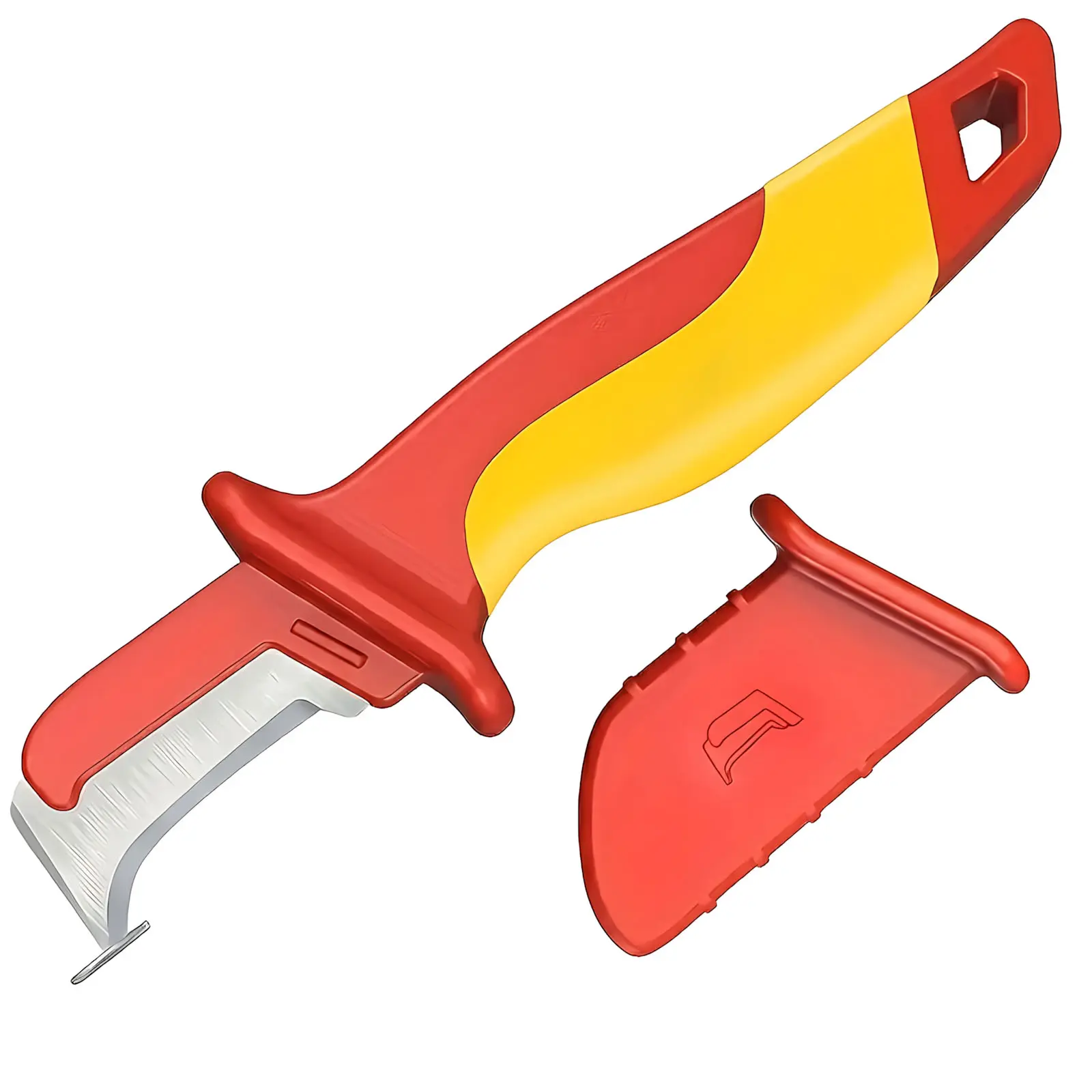 Heavy-Duty Metal Insulated Cable Stripper, Hook-Type Wire Stripping Tool with Protective Cover, Manual Hook Grabs Cable Specialty Hand Tool for Electricians