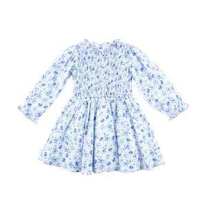 Duke Garden Blue Ariella Dress - Long Sleeve Outfit for Girls
