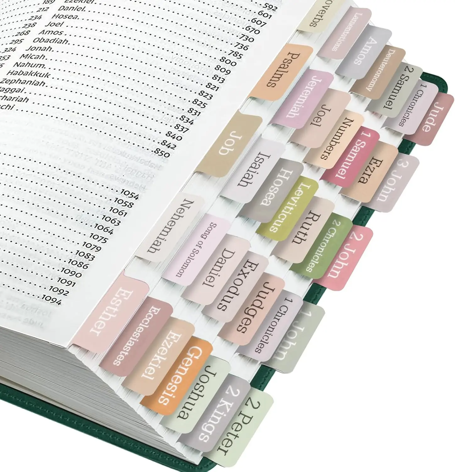 Laminated Bible Tabs,75 Tabs,Laminated Bible Index Tabs for Women and Men, Boho Theme Bible Tabs for Easy Navigation, Large Print Easy to Read