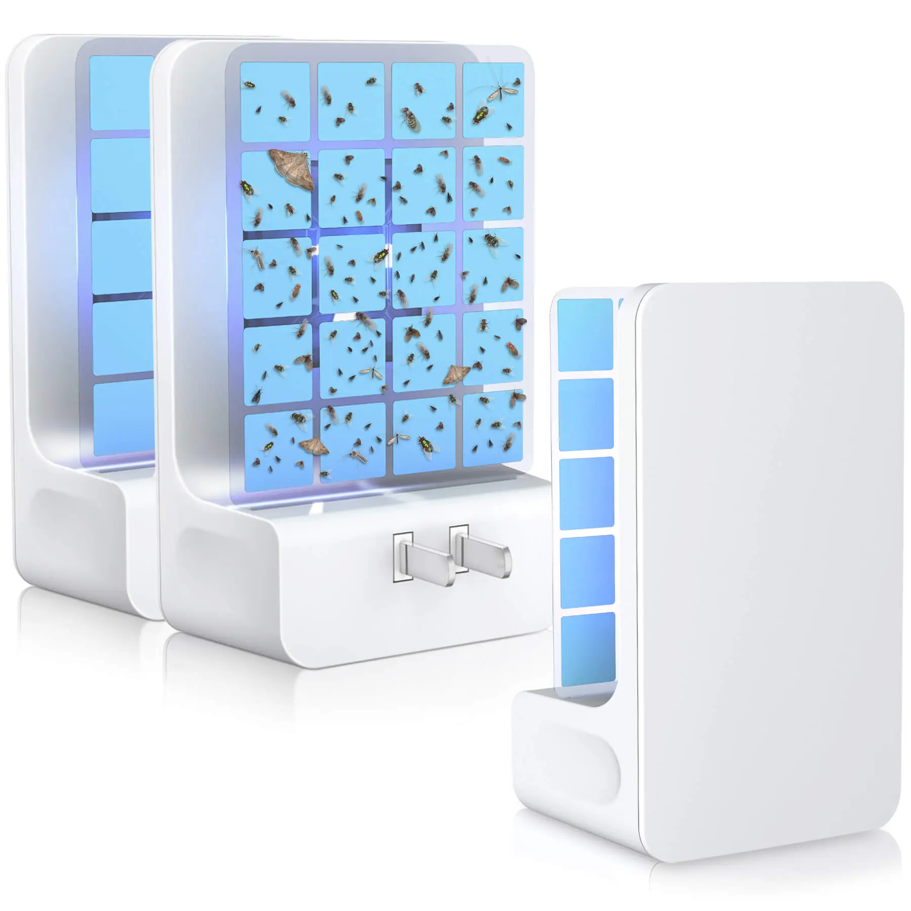 Flying Insect Trap for House - Double-Sided Sticky Traps with Fruit Fly, Gnats, Mosquito, Flies & No Magnets, Non-Chemical, No Battery, Non-Aerosol laser fly zapper