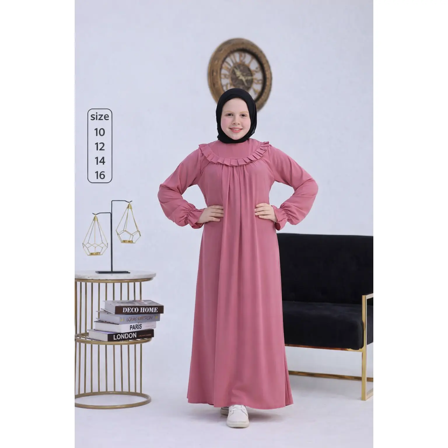 Modest Noor Ruffle Girls Abaya