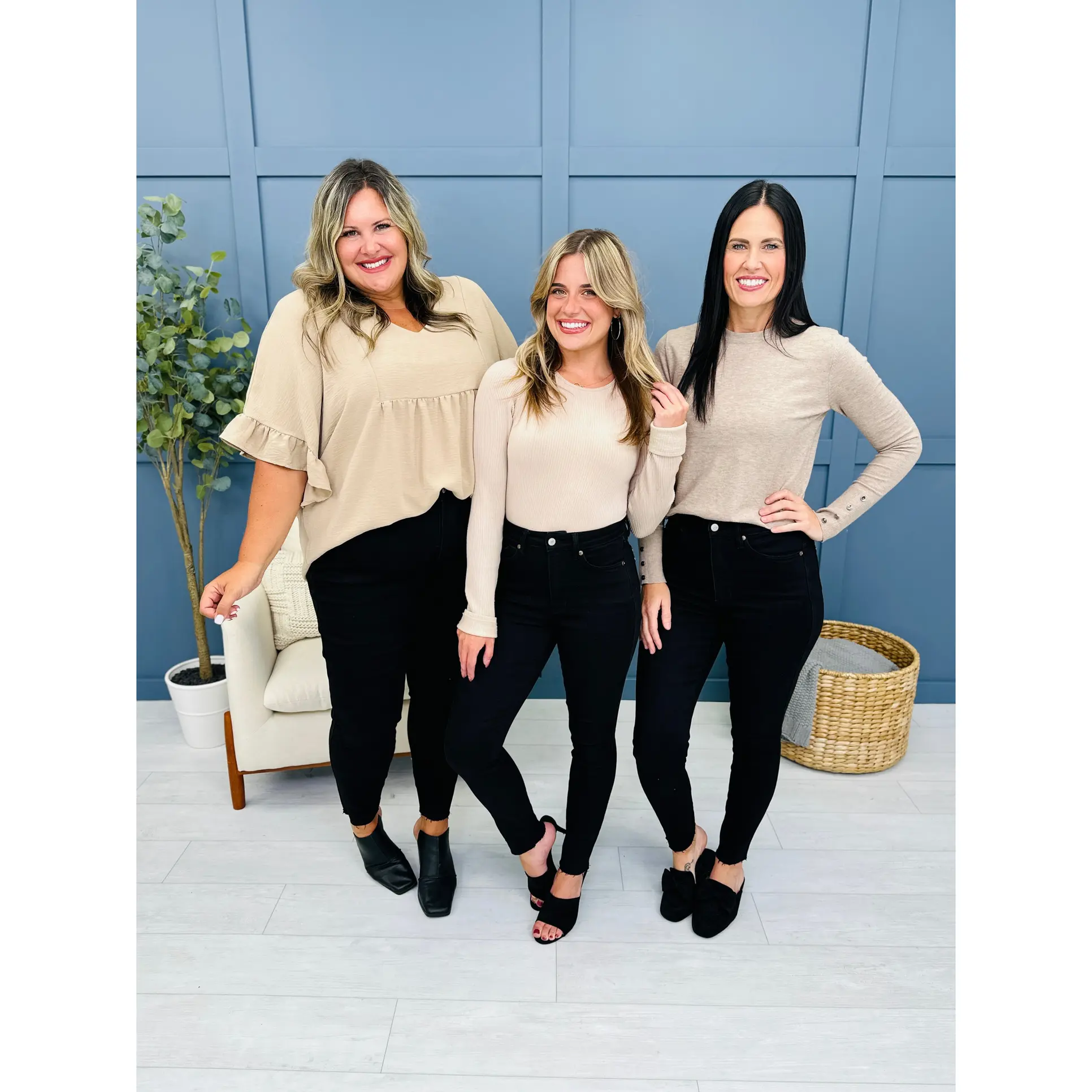 Judy Blue The Trifecta 3.0 Tummy Control And Butt Lifting Skinny Jeans in Black in REG/CURVY
