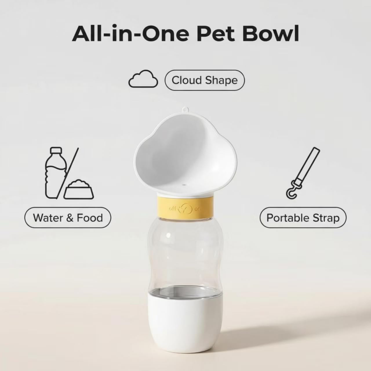 Portable Dog Water Bottle With Food Container Leak Proof Pet Water Dispenser Travel Puppy Bowl Dog Poop Bags For Outdoor Walking Hiking Camping All In One Pet Feeding Tool