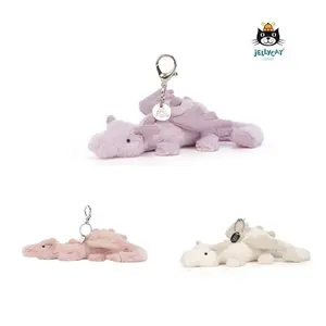 Jellycat Dragon Collection Keychain – Stuffed Animal Keychains, Cute Animals, Fun Gift Ideas for Kids, Birthdays and Collectors, Keychains