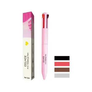 EELHOE 4 In 1 Makeup Pen, Eyeliner, Eyebrow Pencil, Lip Liner, Highlighter 4 In 1 Makeup Pen, Multifunctional And Portable eyeliner  Brush Cosmetic
