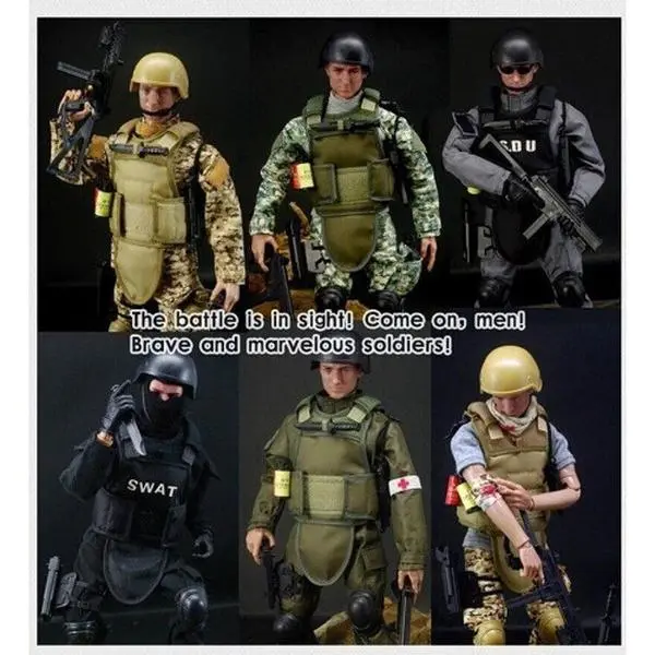 STONESTAR 1/6 military Soldier Action figures Modle SDU/SWAT/ACU/Injured /Medical Soldiers