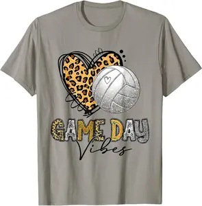Bleached Volleyball Bling Bling Game Day Vibes Volleyball T-Shirt