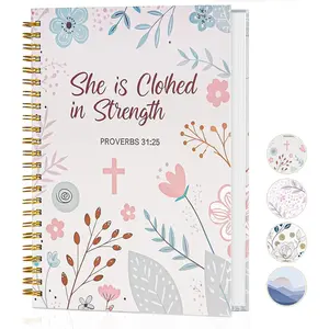 Christian Journals for Women - Spiral  Notebook for Her| Prayer &  Journaling for Women, Cute Floral Writing Church Notes Notebook & Inspirational Religious  for Christians, Prov. 31:25