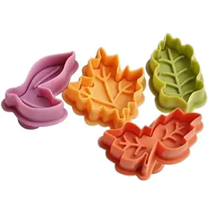 Baking Pie Crust Cutters Mold Cookie Cutters, Pastry/Fondant Stampers/Apple Pie for Thanksgiving Christmas, Set of 4
