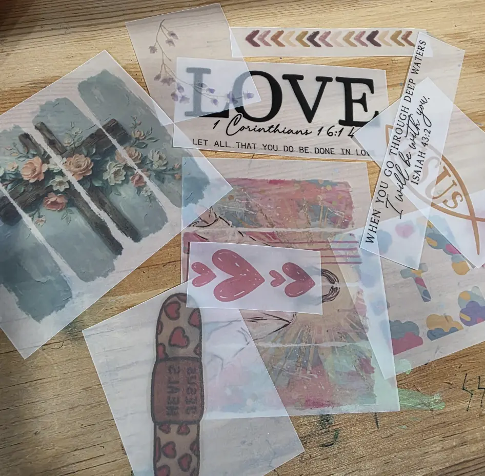 Bible Tip-Ins Vellum random faith images set 8 | Bible Journaling Insert | loaded Bible accessories | Faith Planner Supply Bible decorations