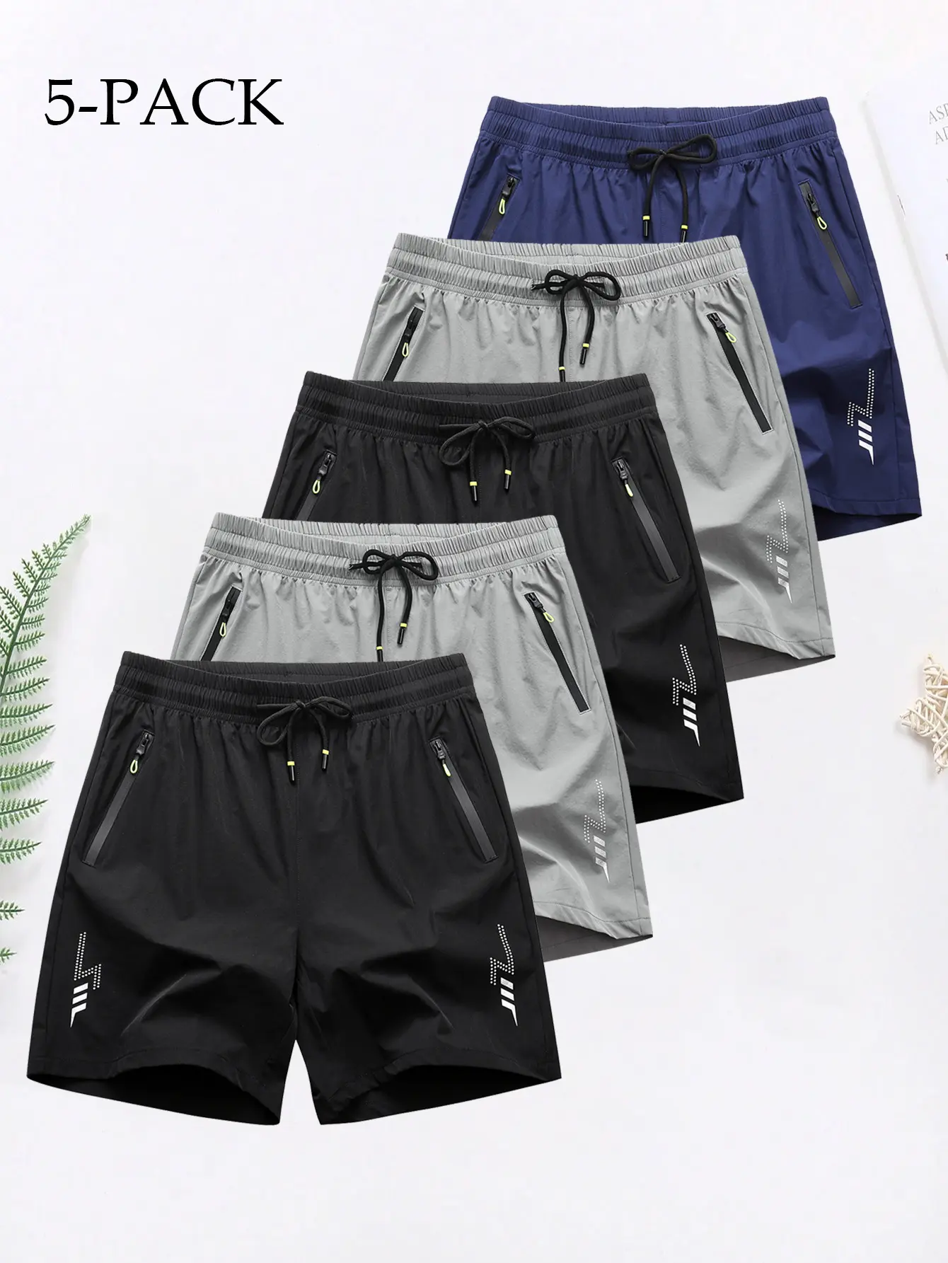 Men's Ice Silk Breathable Quick Dry Three Quarter Length Shorts for Running & Fitness - 3 Pack men's  shorts baggy short gym  shorts  for  men soft stretch short Men's Casual Breathable Shorts Men's Elastic Zipper Athletic Sho,summer,casual athletic short