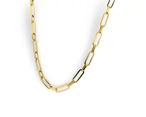 Paper Clip Necklace - For Women - Stainless Steel Minimalist Chain Modern Versatile Accessories