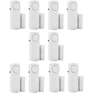 Personal Security Window & Door Alarm Bell | Wireless Sensor Door Window Burglar Alarm | Pack of 10
