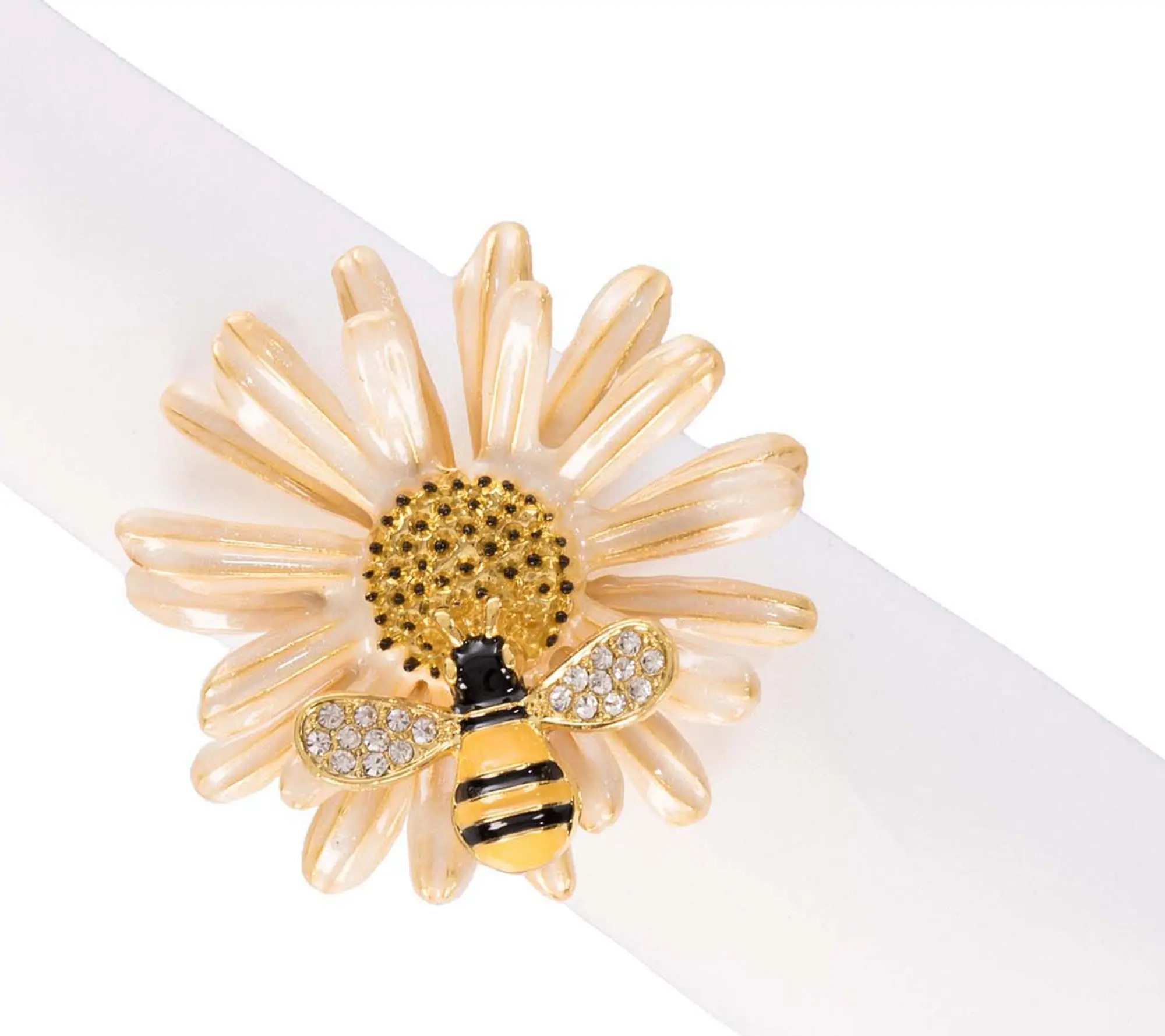 Daisy and Bee Tabletop Napkin Rings Set of 4 byValarie