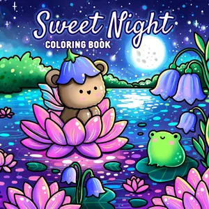 Sweet Night A Hand-Drawn Coloring Book for All Ages – 42 Magical Illustrations of Starry Skies, Cute Animals, and Peaceful Night Scenes: Relax and Perfect for Coloring Enthusiasts of All Ages