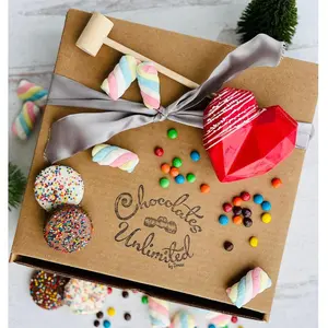 Breakable Chocolate Heart Valentines Candy Box