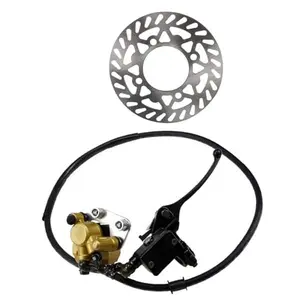 Motorcycle Front Hydraulic Brake Assembly, Brake Master Caliper Cylinder Dual Pump with Disc Brake Rotor for Pit Dirt Bike Pocket Bike Apollo Taotao CRF50 XR50 CRF70 XR70 SSR KX65 KLX 50cc-250cc