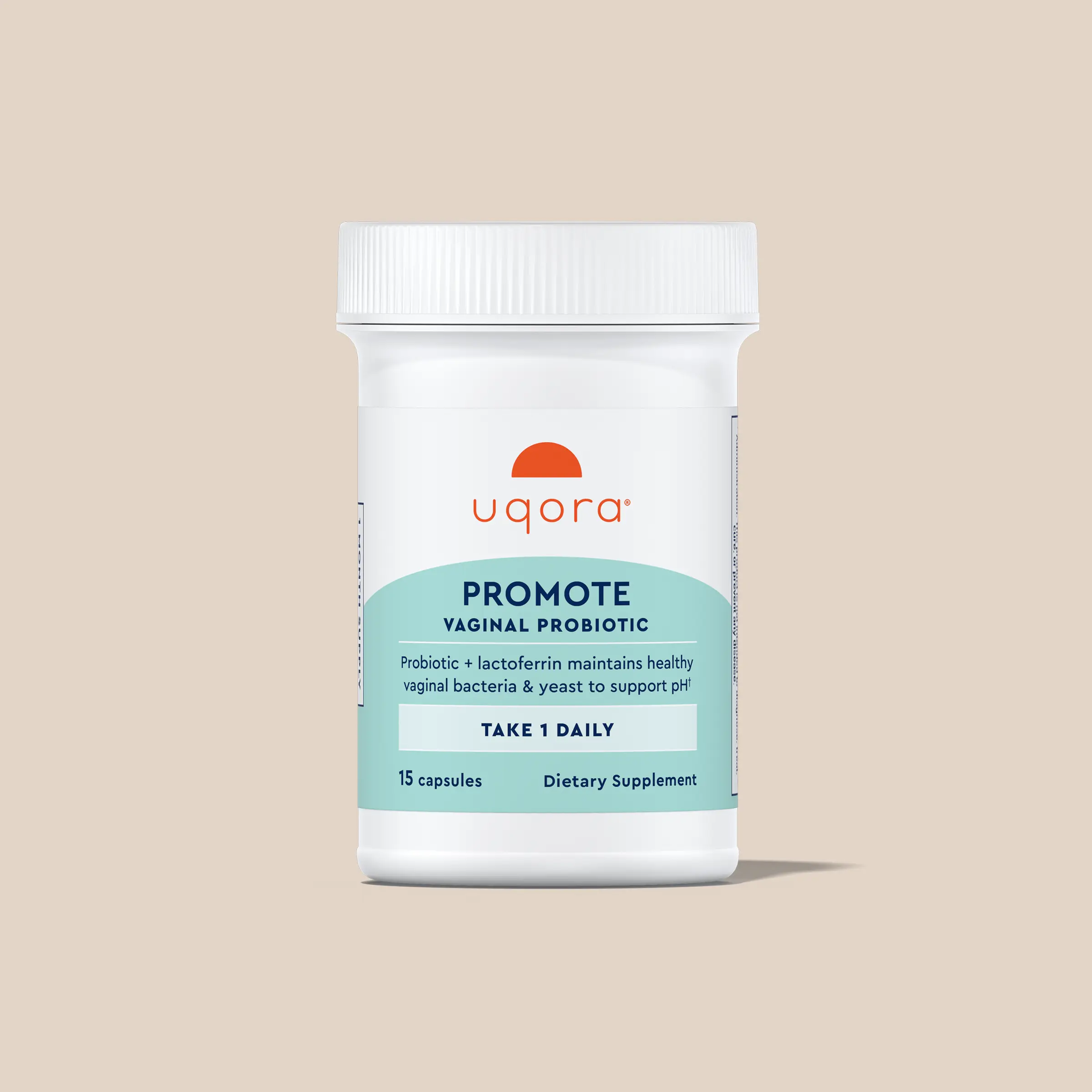 Uqora Promote Vaginal Probiotic – Dietary Supplement (15 Count) | Vitamin Support | Gluten-Free | Hormone-Free