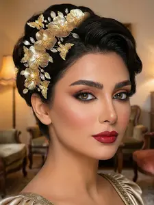 Vintage Fairy Princess Jewelry Hair Accessory, Sparkling Bride Flower Butterfly Headband, Perfect for Wedding Party Dance Festival Celebration, Flower Crown, Elegant Butterfly