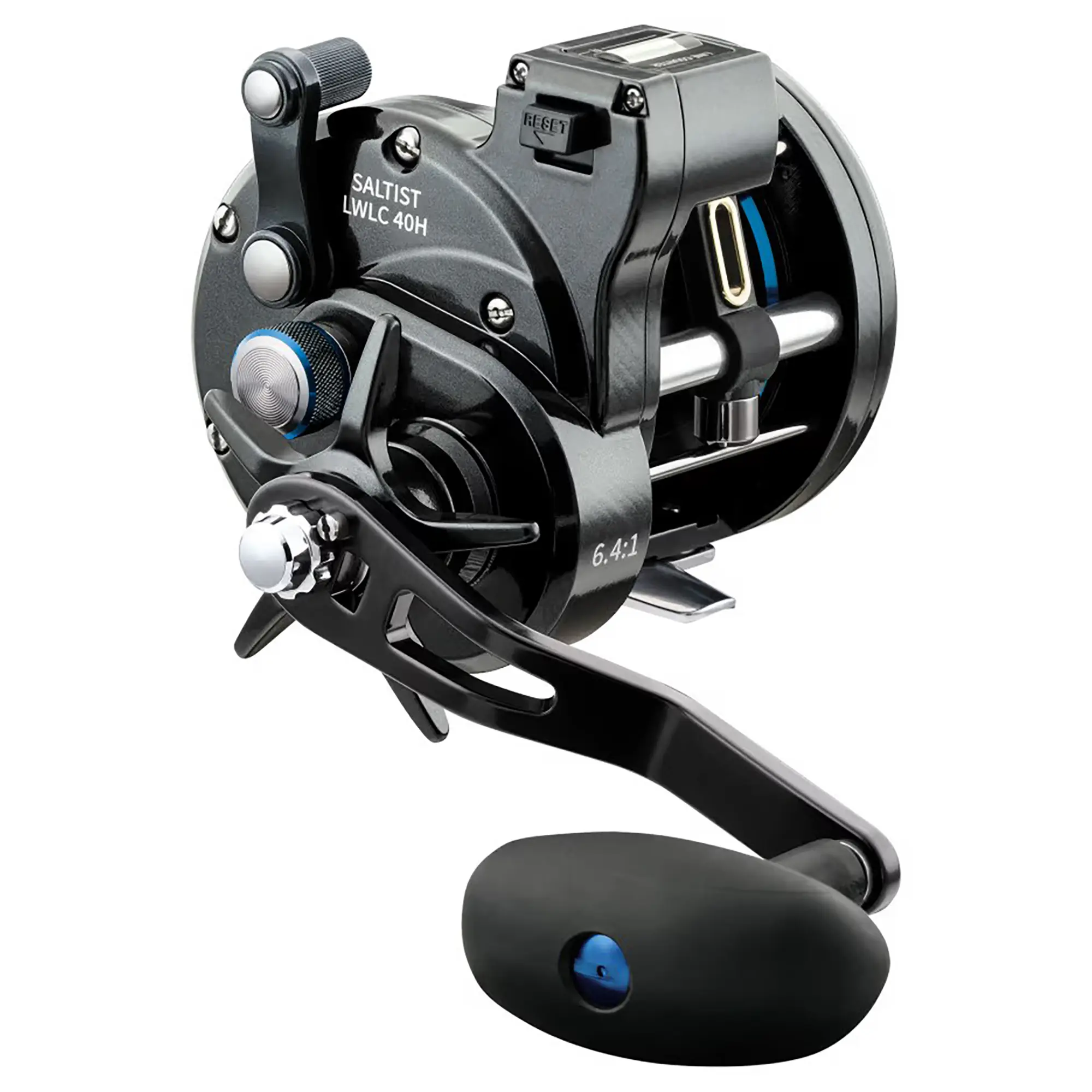 Daiwa Saltist Right-Hand Conventional Fishing Reel - Rod Reel Combo Compatible, Carbon Fibre-Enhanced, Redesigned Line Counter, Levelwind, Rugged Aluminum Frame, Matched Line Capacity, Outdoor Fishing Accessories