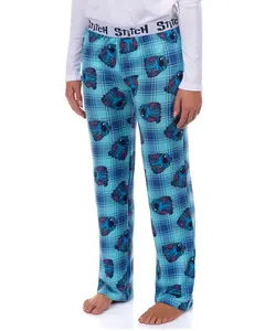 Disney Stitch Pajamas Women's Stitch Plaid Hacci Knit Lounge Sleep Pants