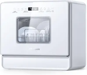 Large Capacity Countertop Dishwasher, Whisper Slient 45 DB, LED Touch Controls，Air Dry Function