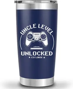 Gift For New Uncles, Uncle Level Unlocked Tumbler 20oz - Pregnancy Announcement Gift For Promoted to Uncle 2026, You’re Going to Be an Unkie - Birthday, Father’s Day, Valentine 20 OZ Stainless Steel Tumbler