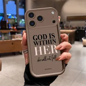 God prays and blessesSuitable for iPhone 15, 16, 14, 17 Pro Max Air 13, 12, 11 XR XS Plus E phone case, soft TPU bumper anti drop protection, sturdy and durable, suitable for girls