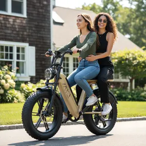 【Christmas Gift】Electric Bike2026New Model Ebike Cargo Bike Peak Power 1500W Full Suspension Top Speed 32 MPH Range 65 Miles 48V15Ah Removable Battery 2-Seater Design Moped Style 1500W Full Suspension Electric City Cargo Bike Present for Wife Best Friend