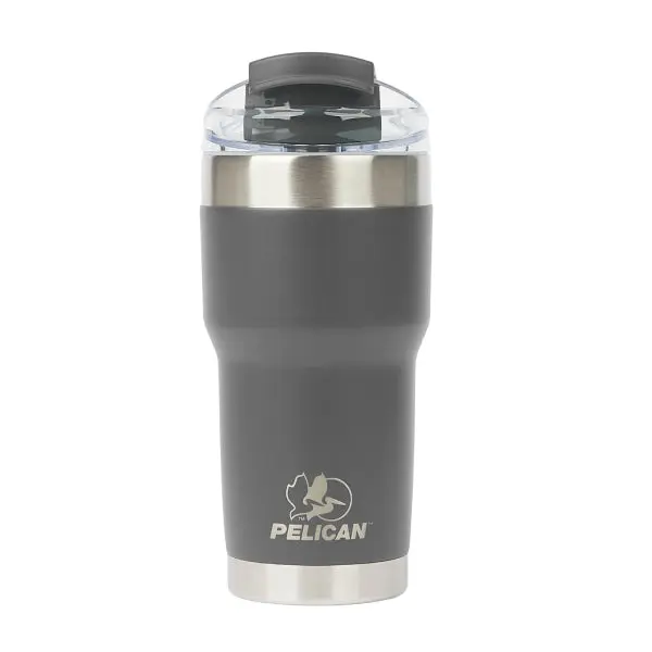 Pelican Stainless Steel Insulated Traveler Water Bottle with Straw, Dual Drinking Options, Secure Lid, Water Bottles, Portable, Unisex, Outdoor Sports, Powder Coated