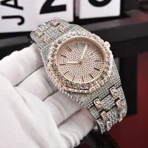 High quality iced out  wrist watch automatic waterproof bling bling