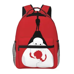 Cartoon Big hero 6 Backpack Large Capacity Lightweight Baymax College Shoulder Bag Baymax toy Laptop Backpack for Men Women School Bookbag , Perfect Gift for Sister, Best Friend & Family