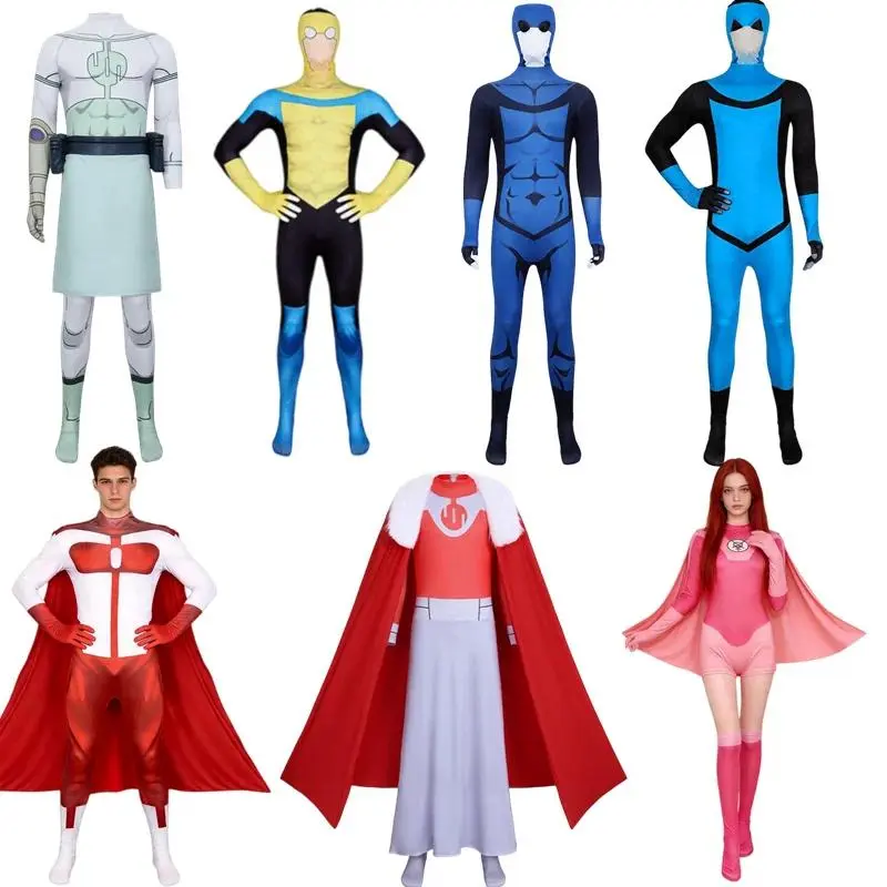 Fancy Invincible Thragg Mark Grayson Cosplay Costume Jumpsuit Cloak Performance Disguise Outfit Adult Halloween Carnival Outfits