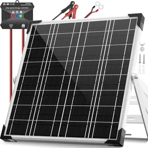 12V Solar  Charger - 20W  Solar Panel Kit with  MPPT Controller - Trickle Charger Maintainer for  RV Boat Marine Trailer Automotive Trailer