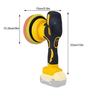 Suitable for Dewey 20 volt battery powered wireless car polisher (tool only, without battery), polisher and damper, 6 gears, up to 6800 rpm, suitable for car grooming/polishing/waxing (without battery).