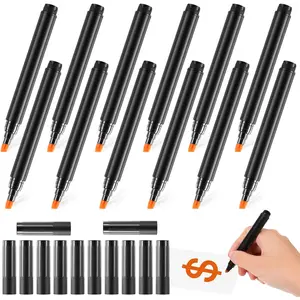 12 Pieces Counterfeit Bill Checker Pen, Counterfeit Money Detector Pen for Checking Cash Currency Note and Fake Bills