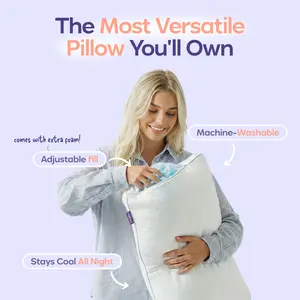 Mellow Sleep | Mellow Flex Pillow Adjustable Shredded Memory Foam Pillow Hypoallergenic Breathable Best Pillow of 2025