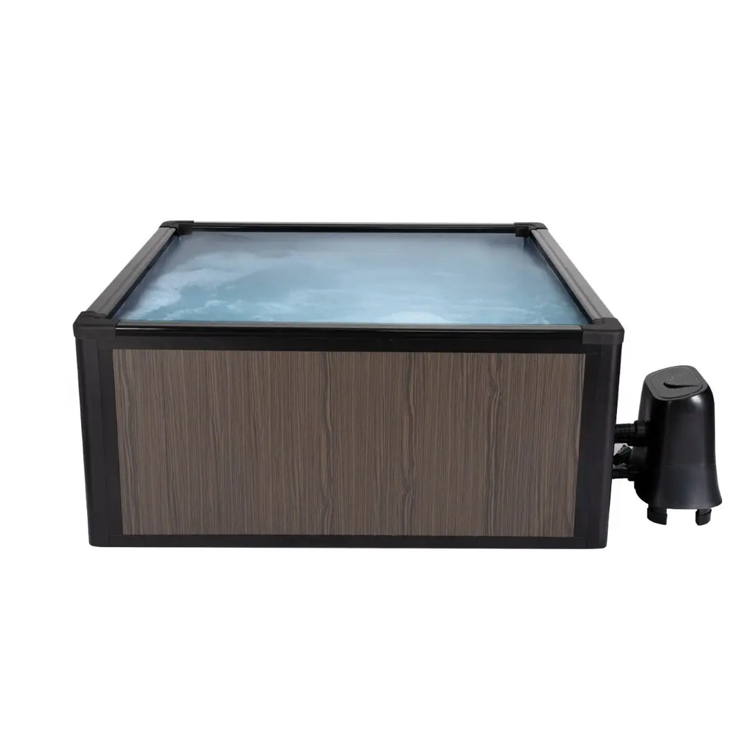 Relxtime Aluminium Alloy Home Spa Hot Tub - 4-6 Person Square Jacuzzi with ECO Foam Insulation, Reinforced Panels, All-Seasons Compatibility, 205.5 lbs, 62.6"w 62.6"h 27.6"d, Carton Dimensions:72.4"w 16.9"h 33"d