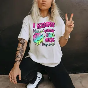 I Know Your Lane Sucks Dark Humor T-Shirt Women's Casual Short Sleeve Top Unisex Streetwear Everyday Wear