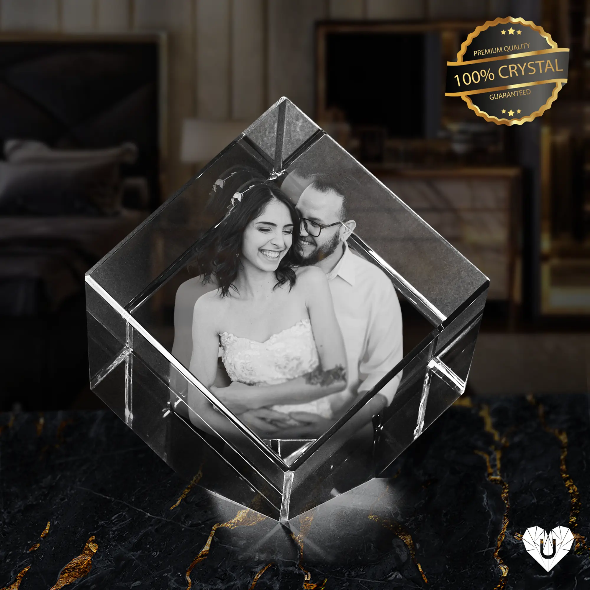 3D Photo Crystal Diamond | Personalized Laser Engraved | Premium Gift for Everyone